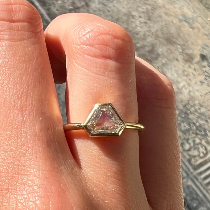 Kent 1.27ct Shield Cut Diamond Engagement Ring