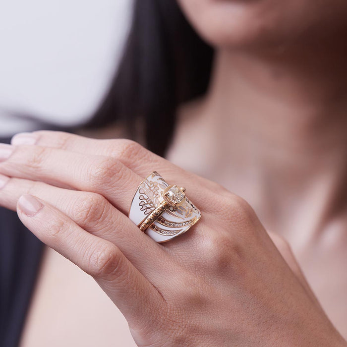 Diamond Sari Engagement Ring