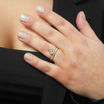 Louisa 1.11ct Rustic Shield Diamond Engagement Ring