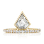 Louisa 1.11ct Rustic Shield Diamond Engagement Ring