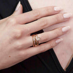 Offset Cadillac Diamond Engagement Ring