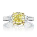 2.68ct Fancy Light Yellow Diamond Engagement Ring