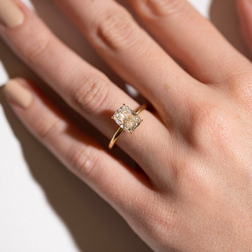 Baxter Hidden Halo 2.52ct Cushion Diamond Engagement Ring Image 2