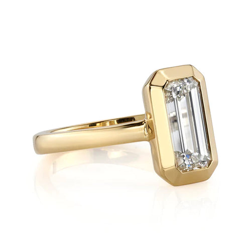 Rae 2.00ct Emerald Cut Diamond Engagement Ring Image 2