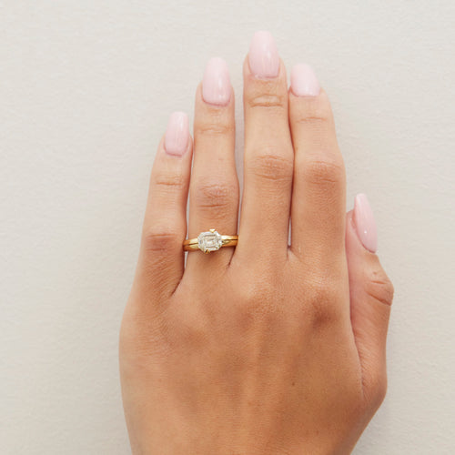 DiMe Siempre Arrows 1.71ct Emerald Cut Diamond Engagement Ring Image 2