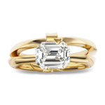 Emerald Cut Diamond DiMe Siempre Arrows Engagement Ring