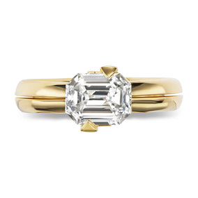 DiMe Siempre Arrows 1.71ct Emerald Cut Diamond Engagement Ring