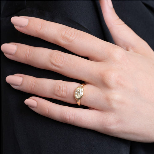 Frida 1.43ct Moval Diamond Engagement Ring Image 2