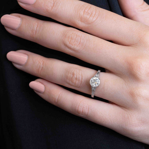 Corinne 1.14ct Old European Cut Diamond Engagement Ring Image 2