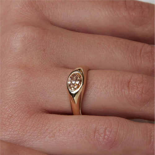 Signet 1.01ct Fancy Oval Engagement Ring Image 2