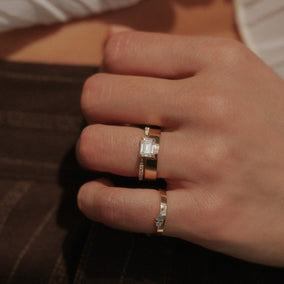 Monolith 1.41ct Emerald Cut Diamond Engagement Ring Image 2