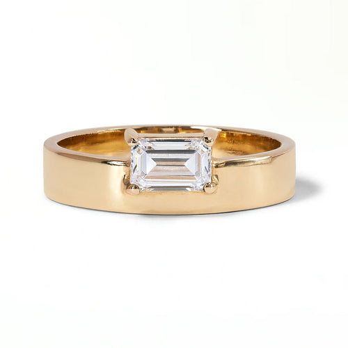 Monolith 1.41ct Emerald Cut Diamond Engagement Ring