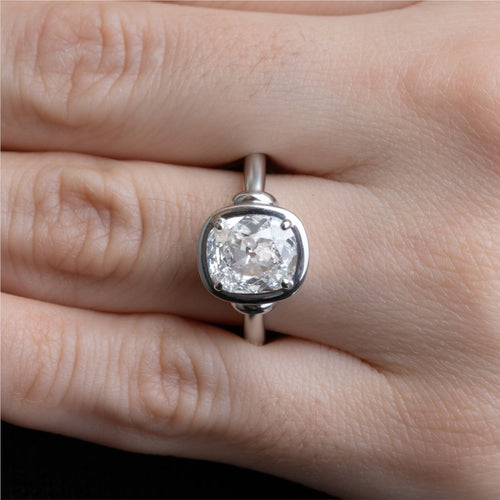 Margarette 2.41ct Cushion Cut Diamond Engagement Ring Image 2