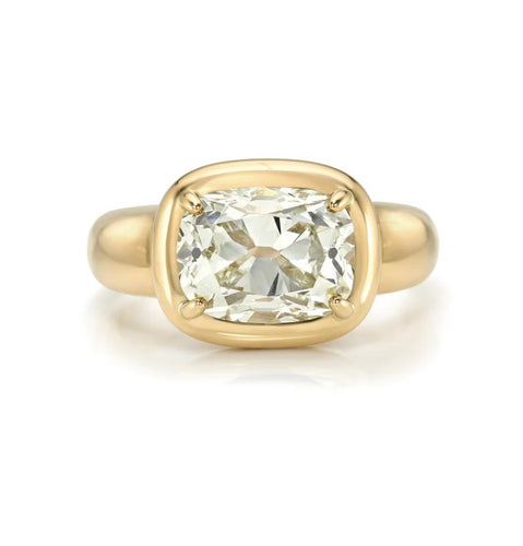 Cori 3.18ct Antique Cushion Diamond Engagement Ring