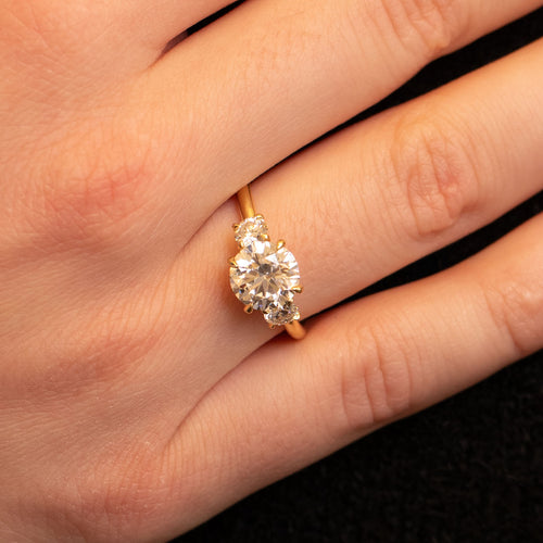 Elizabeth Three Stone Engagement Ring Image 2