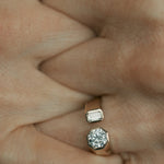 Dyad Diamond Signet Ring