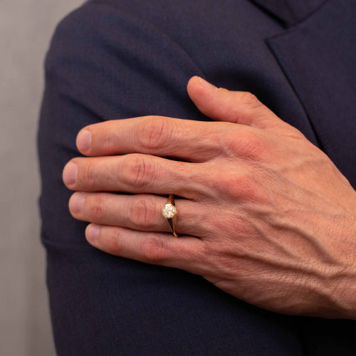 Edge Signet Engagement Ring Image 2