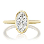 1.56ct Ludlow Moval Diamond Engagement Ring
