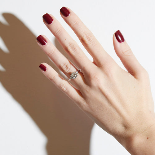 Petite Elizabeth 1.81ct Three-Stone Diamond Engagement Ring Image 2