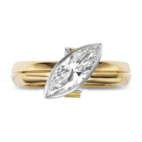 DiMe Siempre Askew 1.24ct Marquise Diamond Engagement Ring