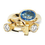 Sapphire & Diamond DiMe Siempre Love Machine Engagement Ring