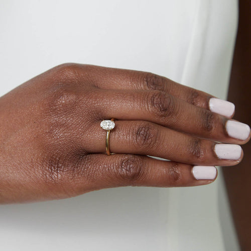 Baxter Solitaire 1.01ct Oval Diamond Engagement Ring Image 2