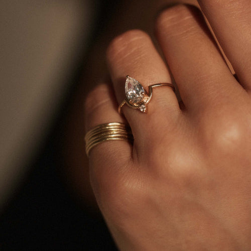 Nestled Diamond-Accented Engagement Ring Setting Image 2