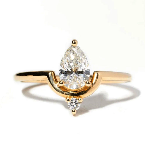 Nestled Diamond-Accented Engagement Ring Setting