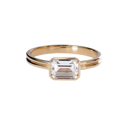 Ridge Solitaire Engagement Ring Setting