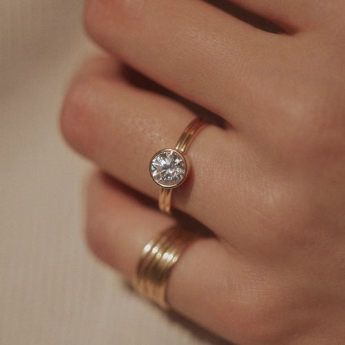 Ridge Solitaire Engagement Ring Setting Image 2