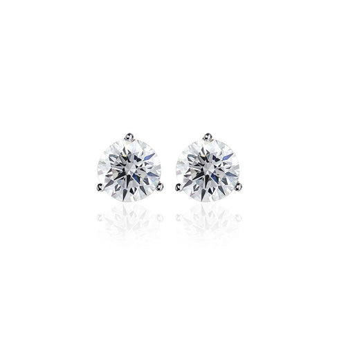 1.00tcw Trinity Diamond Stud Earrings