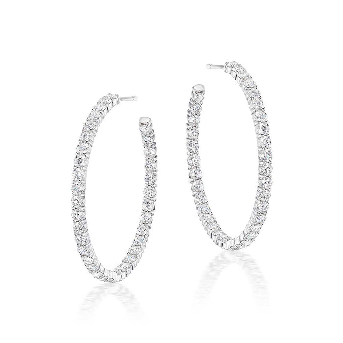 4.10tcw Diamond Inside-Out Hoop Earrings