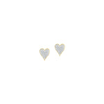 Diamond Pavé Heart Stud Earrings
