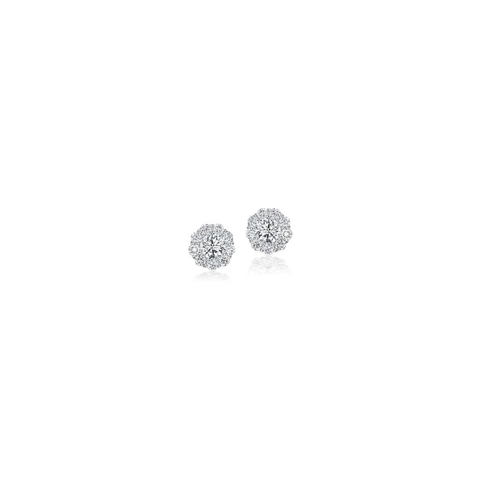 0.58tcw Diamond Cluster Stud Earrings