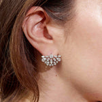 Mixed Diamond De La Vie Cluster Earrings