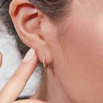 Diamond Small Hinged Huggie Earrings