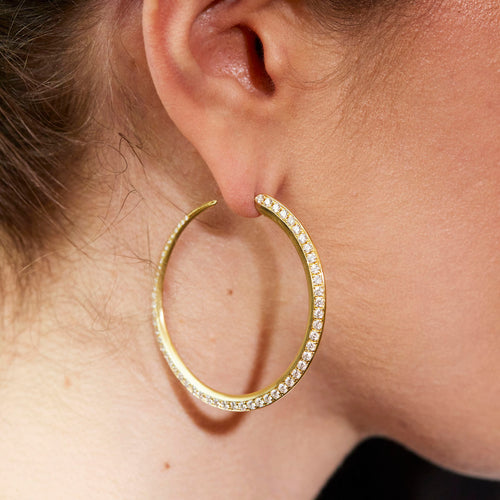 Diamond Khartoum Hoop Earrings Image 2