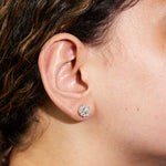 1.59ct Diamond Cluster Stud Earrings