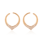 Diamond Arch Power Medium Hoop Earrings