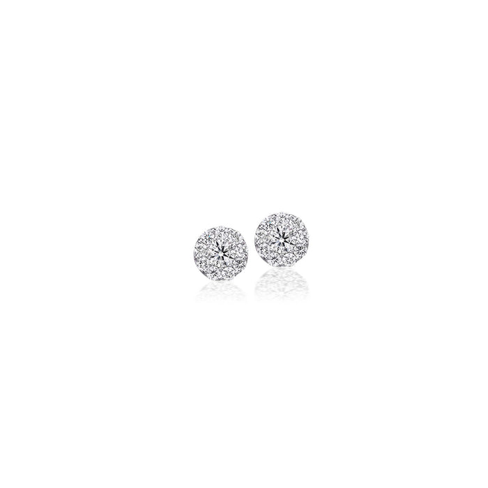 0.96tcw Diamond Cluster Stud Earrings