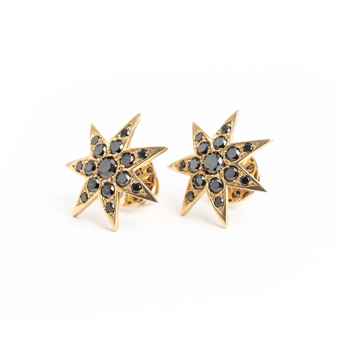 18K White Gold Kite Cut Invisible Setting Star Diamond Stud Earrings (0.47  Ct,G Color,Vs