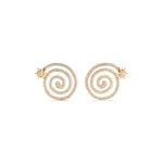 Diamond Continuum Spiral Statement Earrings