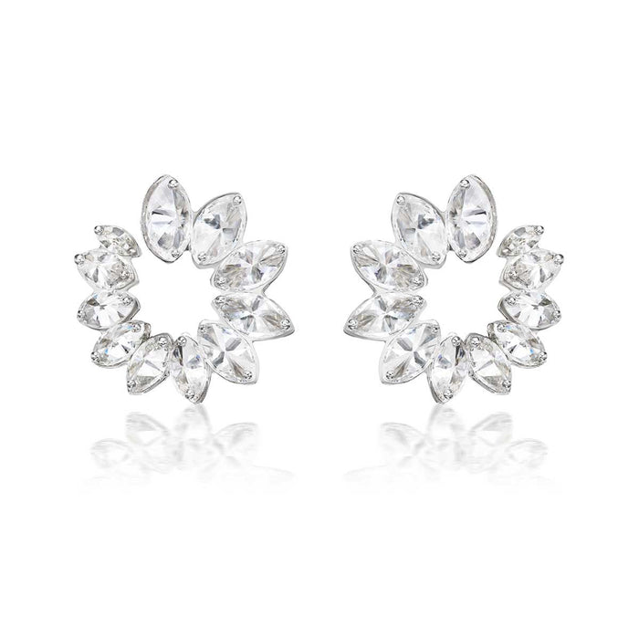 5.64tcw Inverted Marquise Fanned Earrings