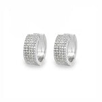 Pavé Diamond 5-Row Huggie Earrings