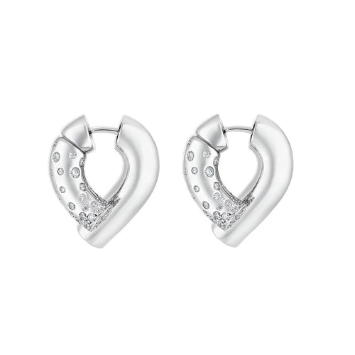 Pavé Diamond Large Oera Hoop Earrings