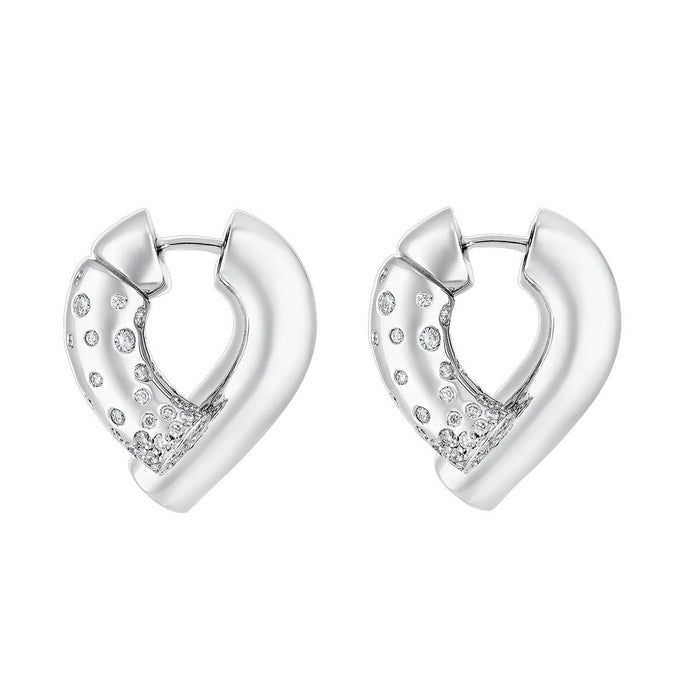 Pavé Diamond Large Oera Hoop Earrings