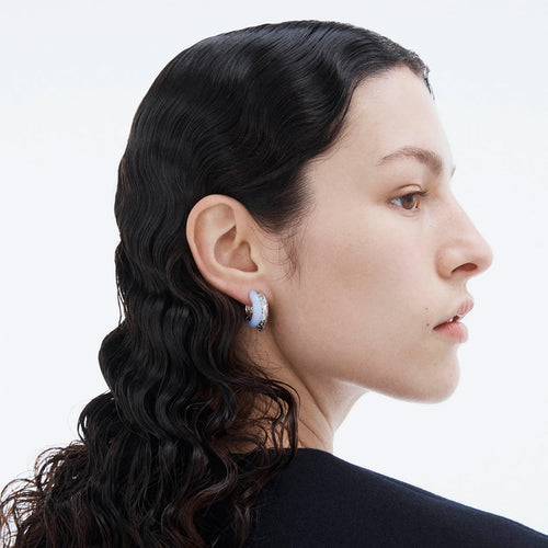 Sapphire & Blue Chalcedony Oera Double Hoop Earrings Image 2