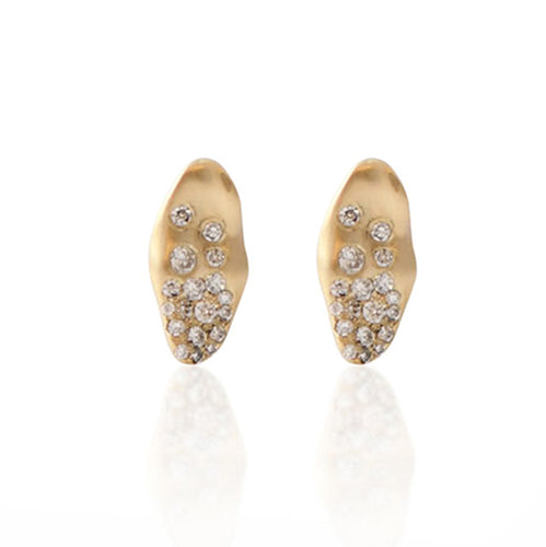 Flourish Ice Half Mini Marquise Stud Earrings