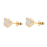 Diamond Toi et Moi Cluster Stud Earrings