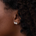Radiant & Pear Diamond Stud Earrings